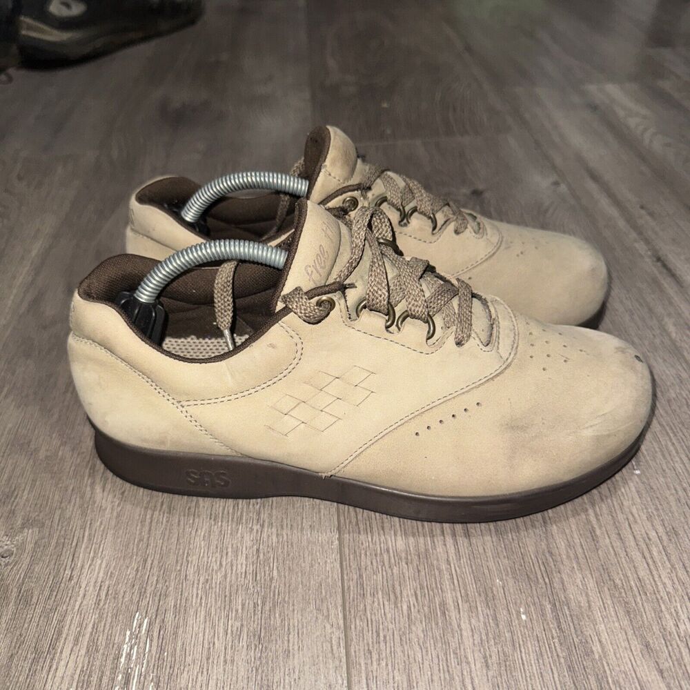 Sas Free Time Women's Shoes Sz 7 W Nubuck/ Suede Sage/ Beige Tripad Comfort